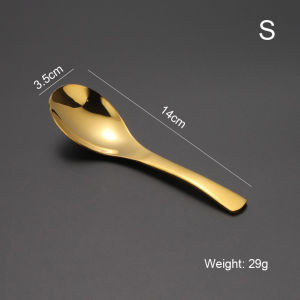 Royal Soup Spoons Home Kitchen Deepen Large Capacity Silver Mirror Polished Flatware for Soup Rice Tableware 304 Stainless Steel Cutlery with Hanging Hole Gold West Cutlery Coffee Spoon Food Picks Teaspoon