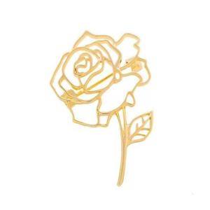 Fashionable Hollow Flower Brooch Metal Corsage Lapel Pin Clothing Accessories Decorative Apparel Accessory