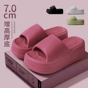 [Free Shipping] Thick-Soled 7.0Cm Height-Increasing EVA Sandals For Women Suitable For Both Indoor And Outdoor Wear In Summer With A Soft And Thickened Sole Trendy Design