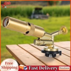 [Ueb]Metal Welding Torch 1300 Degrees Flame Butane Torch Adjustable Flame Flame Butane Burner Outdoor Camping BBQ