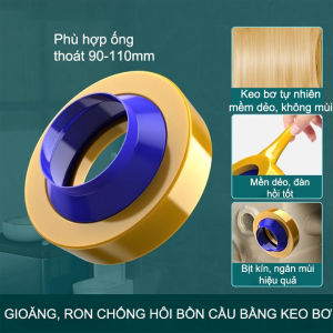 Ron (gioăng) chống hôi bồn cầu bằng keo bơ mềm dẻo không mùi dễ lắp đặt