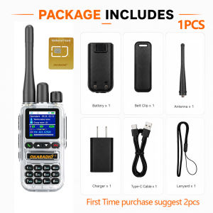 OKARADIO U88 Global Walkie Talkie Analog UHF POC Radio 5000KM Unlimited Range 4G LTE Nationwide PTT Two Way Radios Long Distance for Team Management Logistics Company