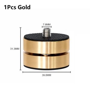 DIVATEN 1Pcs Aluminum Magnesium Alloy HiFi Audio Isolation Feet CNC Machined 39x31mm Speaker Foot Pad Anodized Vibration Absorption Stand for Speaker Amplifier DAC