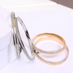 Hmeme Luxury Round Bracelet For Women Frosted Women Bracelet Double Line Bracelet Jewelry