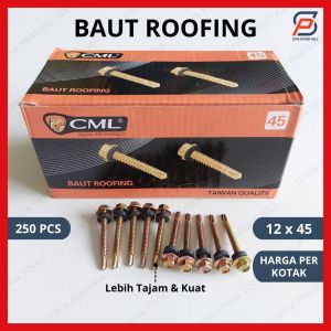 [250 PCS] BAUT ROOFING CAMEL 12x45 PER KOTAK BAUT RANGKA BAJA RINGAN SDS 4.5cm 12 x 45 mm TAJAM KUAT ISI 250 PCS