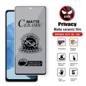 Tempered Glass Privacy Infinix Hot 30 /30i /30 Play