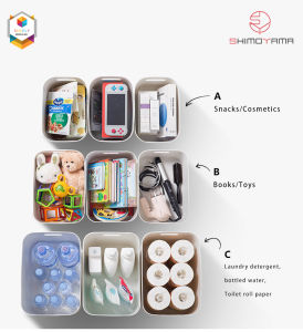 Shimoyama Muji Style PE Storage Box Soft Touch Deep Size (no lid) - Size A