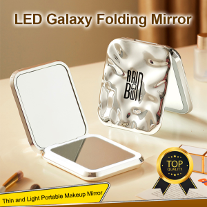 Portable Double Sided Folding Makeup Mirror Usb Charging Dimming Galaxy