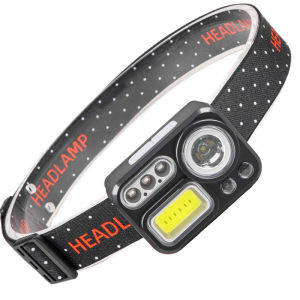 Strong light head mounted induction headlamp four color light source fishing lamp rechargeable strong light mini headlamp