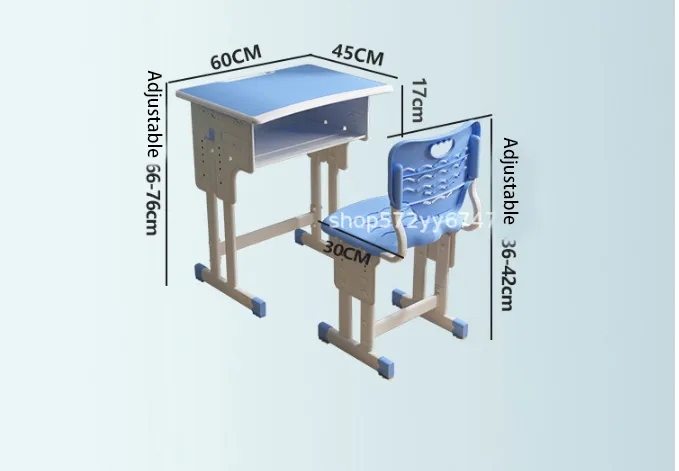 Study table best sale chair dimensions