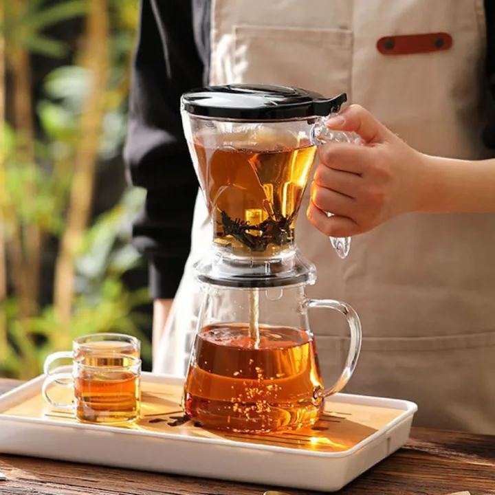 ANGY 600ml Pour Over Coffee Dripper PC with Cup Mat Coffee Brewer Pot ...