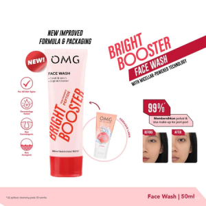 OMG Face Wash Bright Booster 50ml – Sabun Wajah Mencerahkan & Menyegarkan Kulit