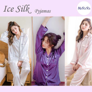 (SG InStock) MaRicRic Ice Silk Pajamas (Sleep Wear. Causal Wear. Home Wear. Comfy. Stylish Pyjamas) - ISL
