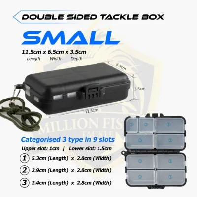 【BX011】Double Sides Lure Box Mini Storage Box Portable Kotak Pancing Portable Baits Box Fishing Tackle box