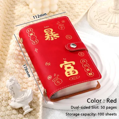 A6 100 Envelopes Money Saving Challenge Mini PU binder Waterproof Books Save money books