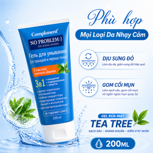 Gel rửa mặt BHA Compliment No Problem làm sạch sâu giảm viêm & mụn 200ml