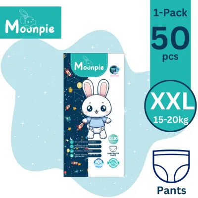 Moonpie 50 keping Bayi Lampin Pita dan Seluar Size SMLXLXXL Baby Diaper Pants & Tape