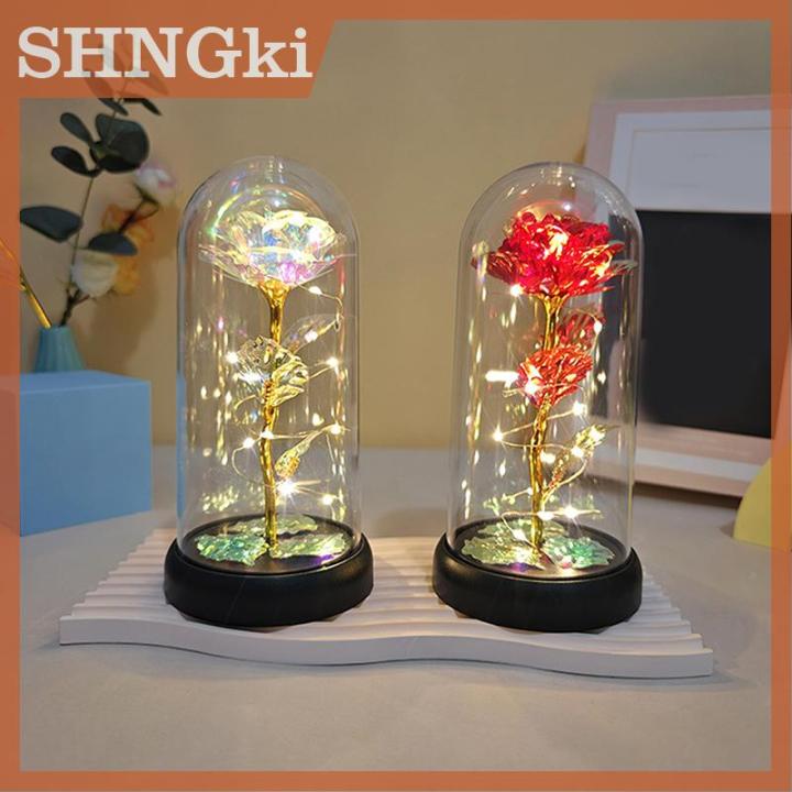 SHNGki 1 Bộ ánh sáng lên đám cưới thiên hà hoa hồng trang trí hoa nhân ...