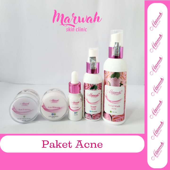 MARWAH DIAMOND ACNE Paket Skincare Untuk Mengatasi Jerawat Ringan Hingga Sedang dan Beruntusan, Noda Bekas Jerawat dan Mengembalikan Jaringan Kulit yang Rusak Akibat Jerawat