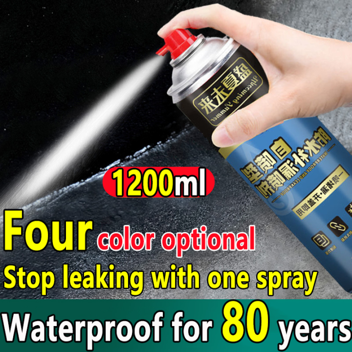 【Spot goods】Waterproof Spray Sealant 1200ml Quick Seal Flexible Rubber ...