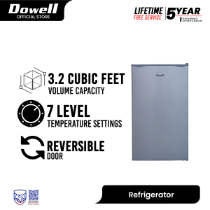 Dowell Mini Bar Refrigerator Reversible Door 3.2 Cuft Capacity - MBR-320