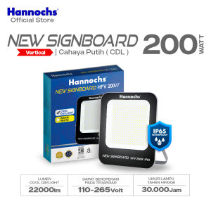 Hannochs New Signboard HFV 200W Cahaya Putih - Lampu Sorot LED Flood Light (Model Vertical)