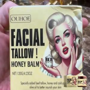 Ouhoe Tallow And Honey Balm Moisturizing Beef Tallow Face Cream Body Lotion Grass Fed Grass Finished Face Cream Care 120gKLDFS