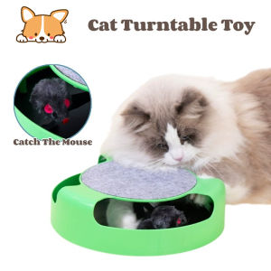 Catch The Mouse Motion Cat Toy Cat Turntable Toy Self Play Interactive Cat Toy with Mouse