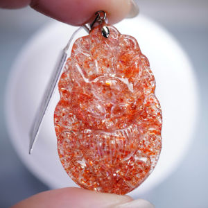 「SG SHOP」Golden Sunstone Nine-Tailed Fox Pendant 金太阳石九尾狐仙吊坠