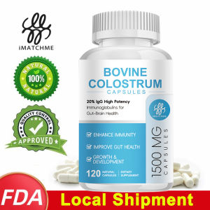 iMATCHME Original Colostrum Milk Capsules 1500mg 20%lgG for Gut Bone Exercise Immune Health Control Blood Sugar Improve Athletic Performance Bovine Colostrum 120pcs Kapsul Kolostrum Sapi untuk Dukungan Kekebalan Kesehatan Usus & Pemulihan Otot