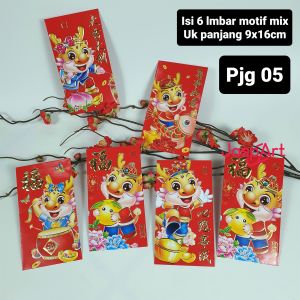 Angpao Panjang Imlek Shio Naga 2024 Angpao Panjang Dragon 2024