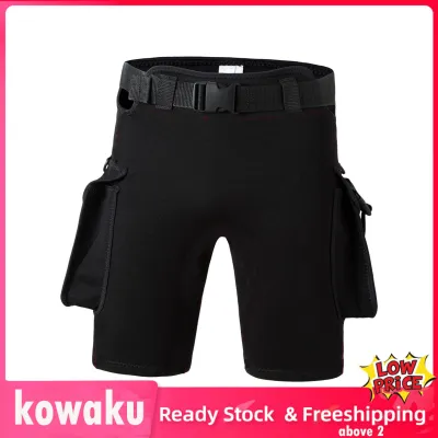 Kowaku quần short lặn wetsuits quần thắt lưng có thể điều chỉnh Neoprene Nguồn cung cấp dày Wetsuit quần short nam quần chìm cho nam giới lướt sóng