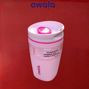 Penhao store Insulated Coffee Tumbler OwalSmoothSip Slider – 2/20oz Leak Proof Stainless Steel Travel Mug Reusable Vacuum Cup for Hot Coffee & Iced Drinks