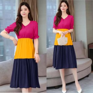 MRSBAJU - DRESS MURAH / DRESS WANITA POLOS / DRESS KEKINIAN / DASTER TERBARU - FN DASTER CANDY