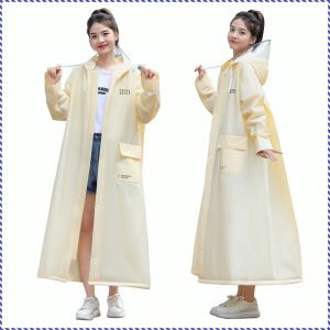 Raincoat Waterproof Pocket Thickening Rain Poncho Wider Fashion Rainproof Home Daily Use