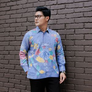 Baju Batik Pria Lengan Panjang Lapis Furing Premium Kantor Kemeja Batik Tulis Pria Dewasa