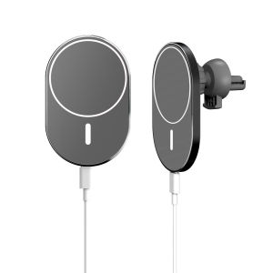 Mini 15W Fast Charging Car Phone Holder Magnetic Wireless Charger AirVent Mount Compatible For 14 i13 i12 Pro Max