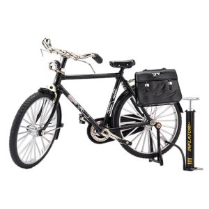 TESDFD Collection Gifts DIY Ornament Diecast Alloy Cycling Figurine Mountain Bike Toy Miniature Model Vintage Bicycle Model Simulation Bicycle Retro Bicycle Model Toy Retro Bicycle Toys