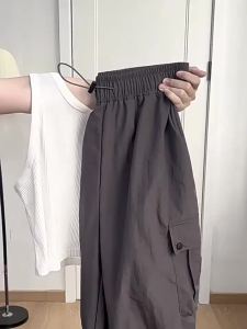 Womens Cargo Pants Hiking Pants Autumn Style 2025 New High-Waisted Wide-Leg Pants Long Pants Casual Style Long Pants Slimming