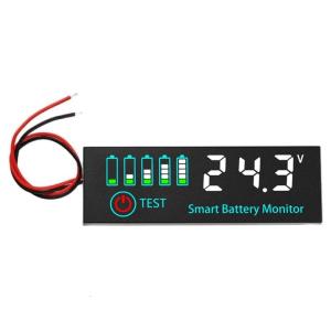 High Precise LED Display Level Indicator Voltage Meter with Low Voltage Alarm Function for DIY & Automotive Use