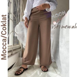COD✅ CELANA KULOT PANJANG & PENDEK ANTI KUSUT ~ Size XXL - 4XL SUPER JUMBO fit BB 65 - 95kg Ada | Crepe Waffle TEBAL & MELAR Loose Pants Trousers Wanita - Celana Kulot Wanita - Celana Kantor Formal/celana panjang wanita/boho/bawahan muslimah