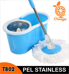 TERBARU Spin Mop Alat Pel Putar Otomatis Stainless Steel Lantai Super Bersih + Ember Multifungsi Cepat Kering Bahan Premium LIVING STORE77
