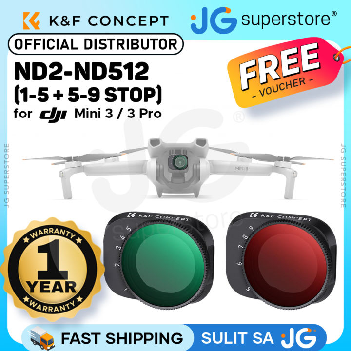 K&F Concept Nano-X Series Variable ND2 ND32 ND32 ND512 Camera Lens  Filter with 1-5 5-9 Stops Light Reduction for DJI Mini Pro Drone,  AGC