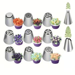 Bộ đầu phun trang trí bánh 11 chiếc dụng cụ nướng bánh