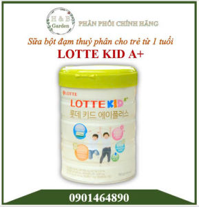 Sữa bột đạm thuỷ phân cho trẻ từ 1 tuổi Lotte Kid A+ Hàn Quốc tăng đề kháng giúp trẻ phát triển khỏe mạnh và toàn diện - Hộp 760gr