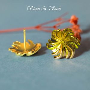 [Studs & Such] 925 Silver Fancy Spiral Flower Stud Earrings