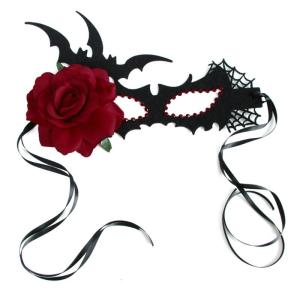 Masquerade Eyemask with Rhinestones Flower Bat Wing Eyemask For Women Masquerade Halloween Party Cosplay Proms