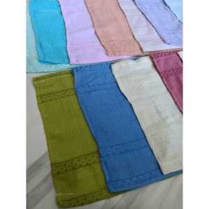 Saputangan Lap Handuk Washlap Muka Polos Warna Muda