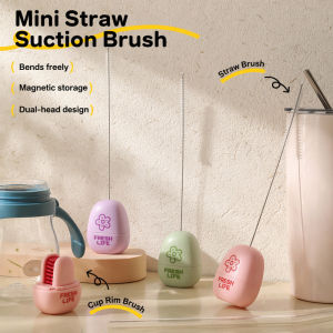 ⭐Multipurpose Bottle Cleaning Brush For Baby Feeding/ Household Use/ Silicone Bristles/ Deep Cleaning/ Flexible Handle/ Hygienic/ Easy To Use/ Durable│Straw Brush Nipple Brush Bottle Brush Cleaning Brush