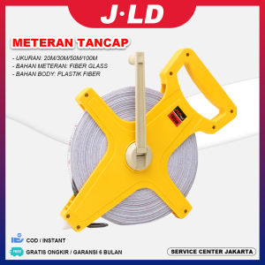 JLD  Meteran Tancap / Meteran Tanah / Meteran Rol Meteran Roll Gulung Fiberglass Fiber Measuring Tape  (Warna acak)
